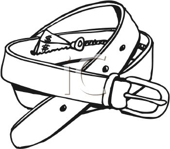 Picture of a Belt In Black an - Belt Clipart