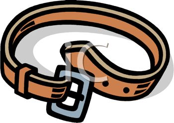 Picture of a Belt On a White  - Belt Clipart