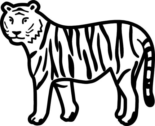 Bengal Tiger Clip Art - White Tiger Clipart