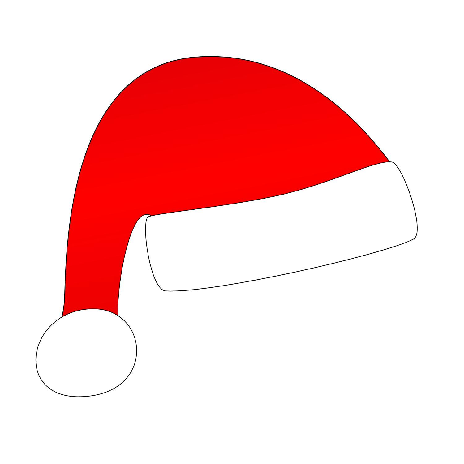 Santa hat template clipart