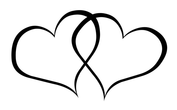 heart clipart black and white