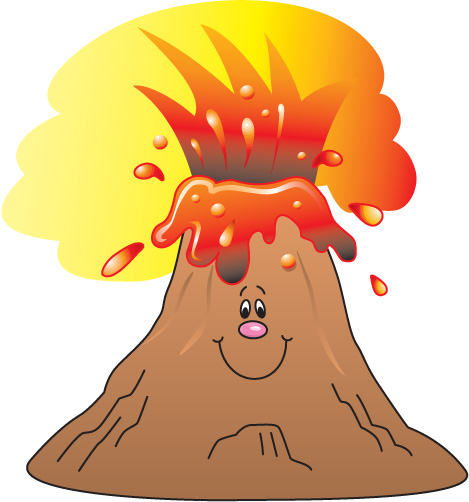 Clipart Volcano Erupting With
