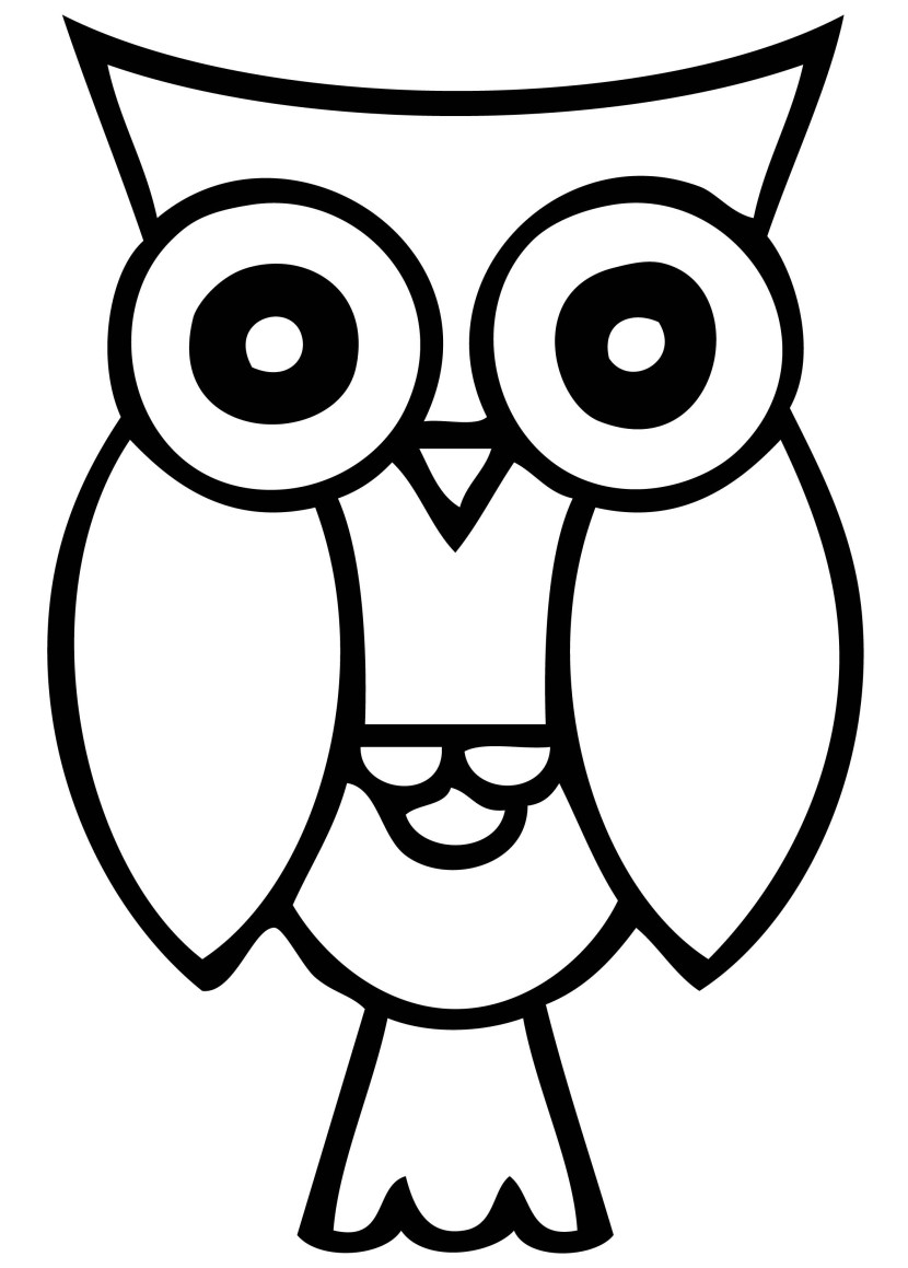 Owl Clipart Image Black And W