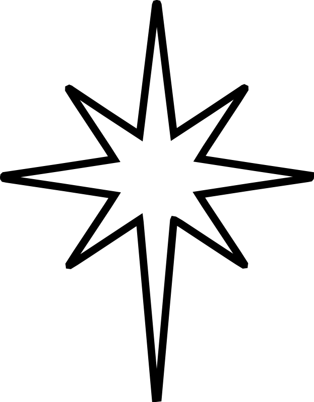 Bethlehem Star Template - North Star Clip Art