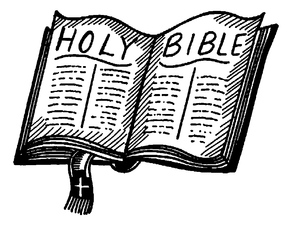 Bible Clipart Black And White - Holy Bible Clipart