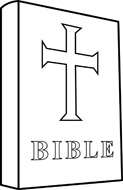 Bible Outline Size: 53 Kb - Religious Clip Art Black And White