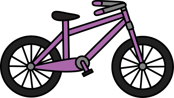 Bike clipart: Bike purple bicycle clip art