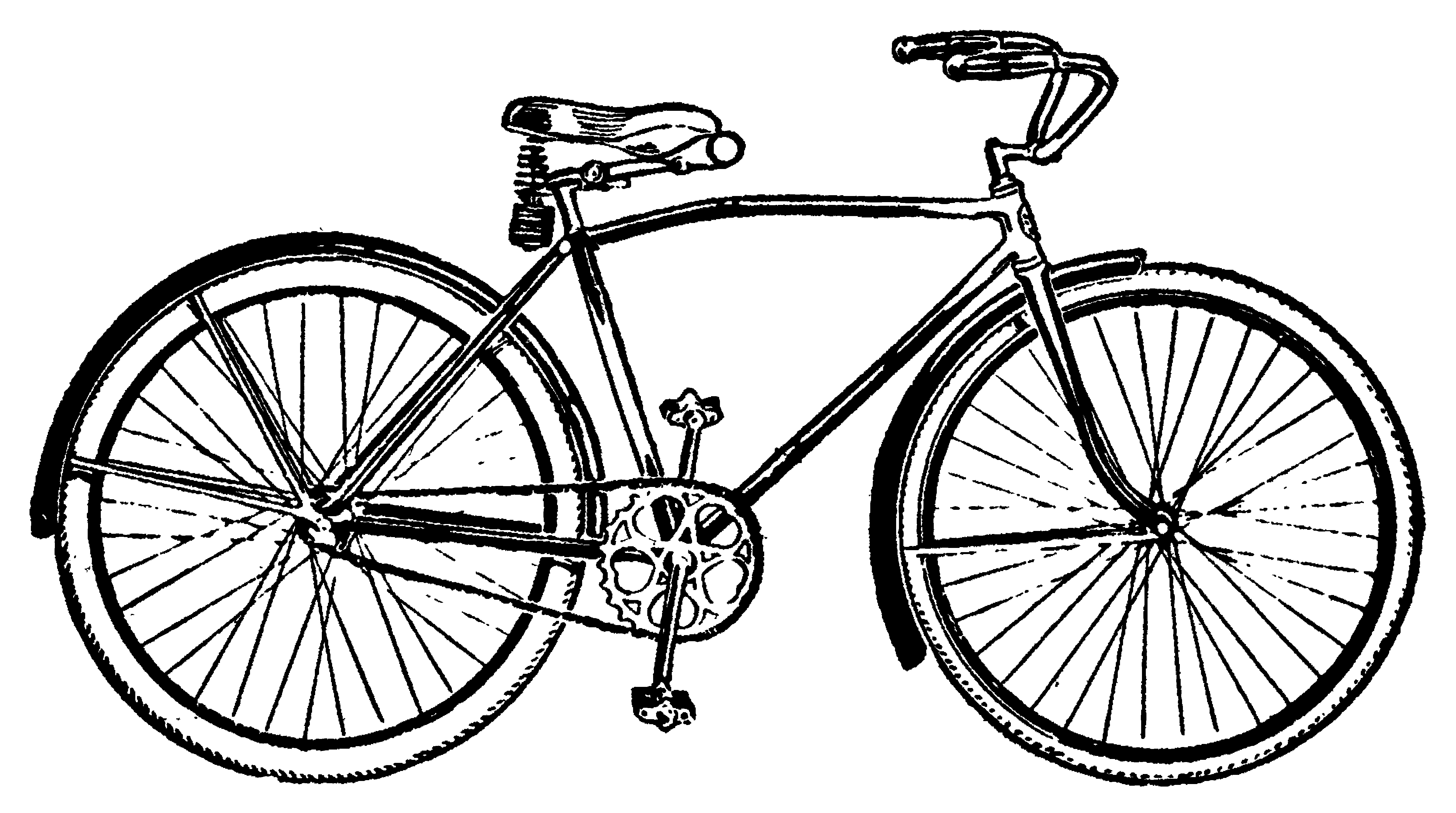 Bike clipart: Bike vintage bicycle clip art