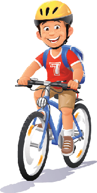 Bikes and Bicycles - Boy Riding Bike | Clipart