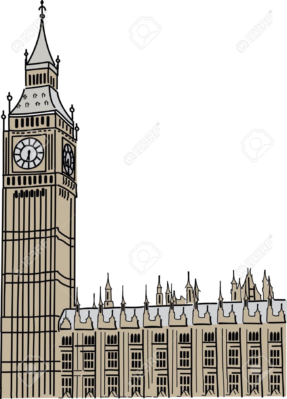 Big Ben in London Stock Vecto - Big Ben Clipart