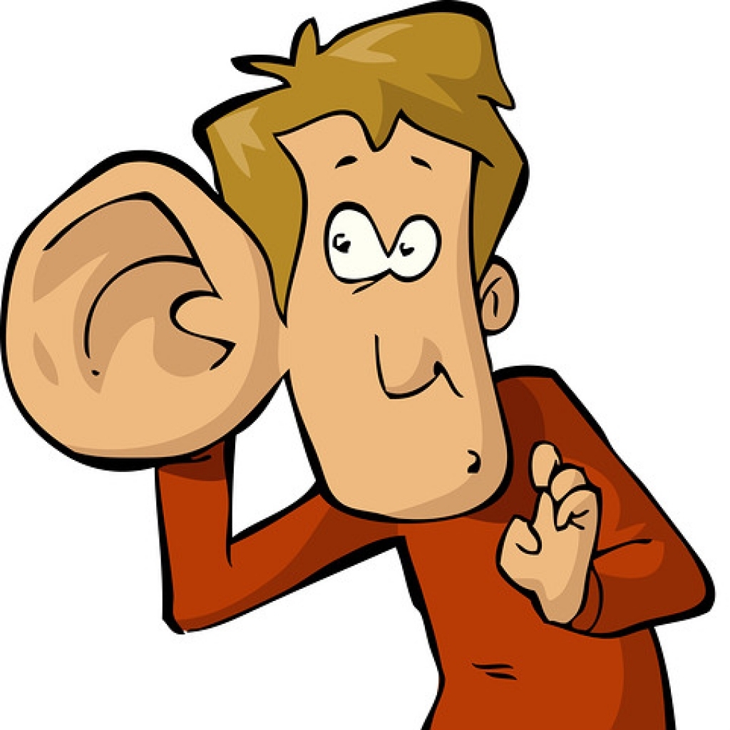 Big ear clipart man with listening