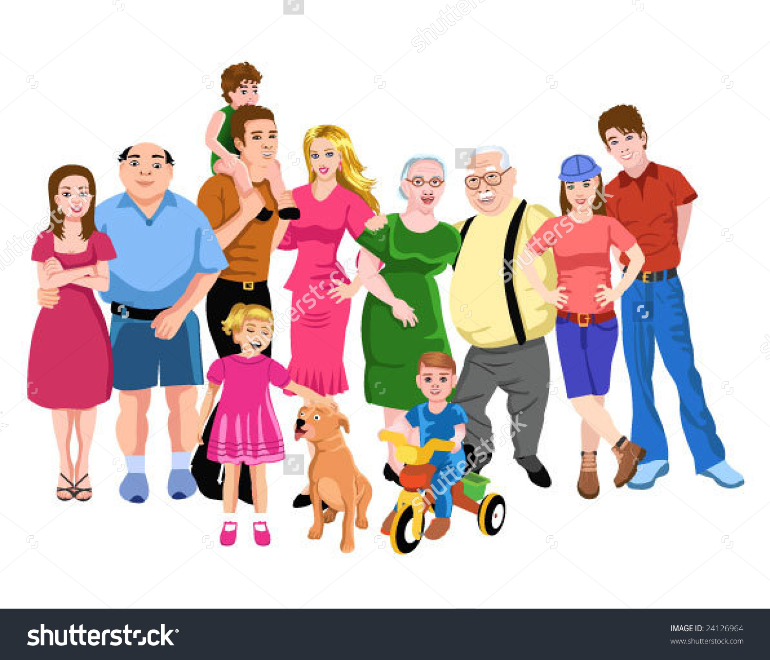 Big Family Free Clipart #1