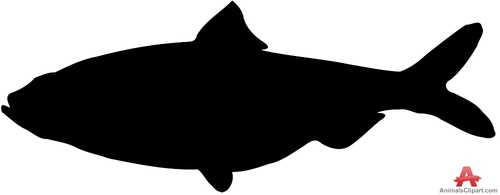 Big Fish Silhouette - Fish Silhouette Clip Art