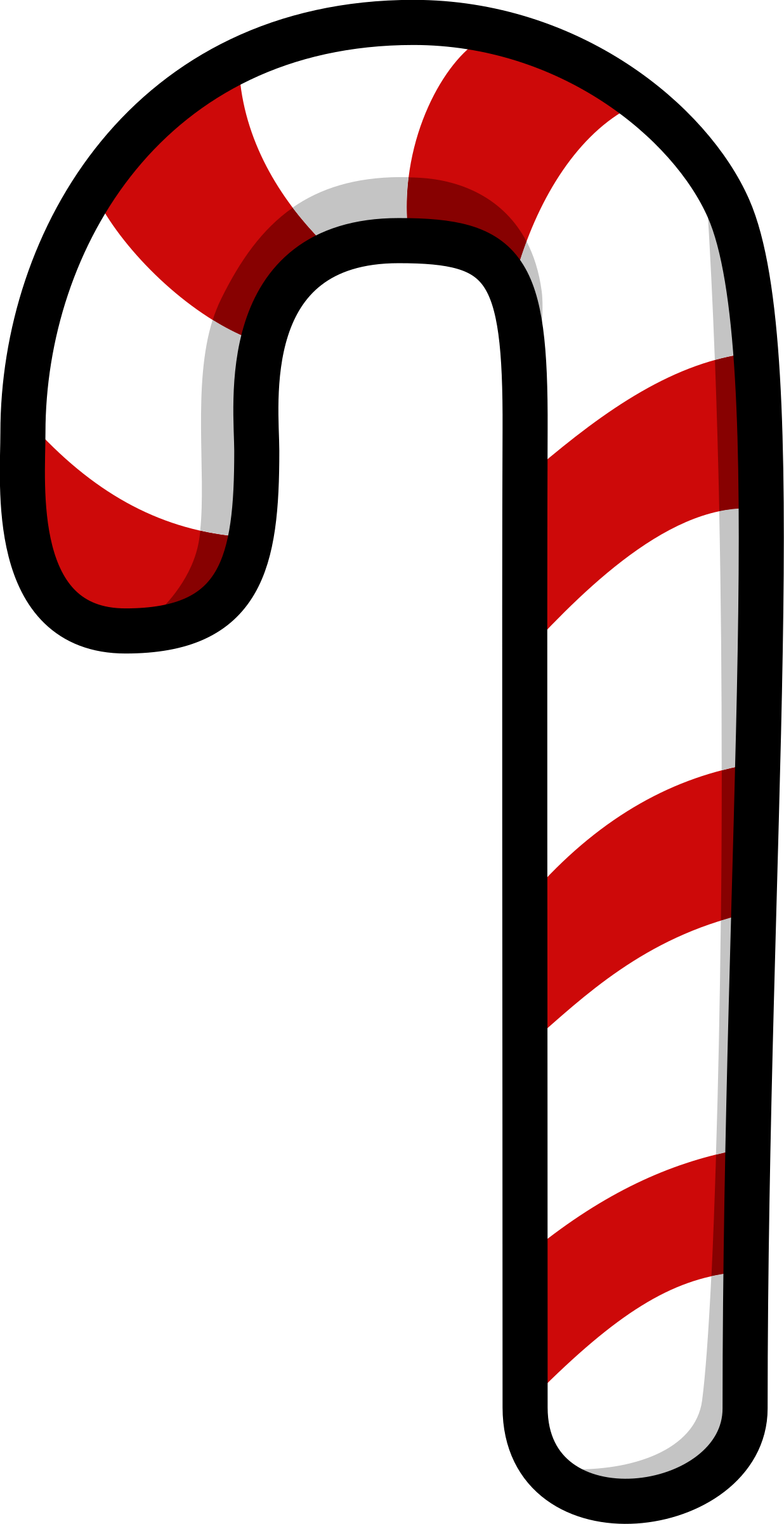 two candy canes red ribbon. S