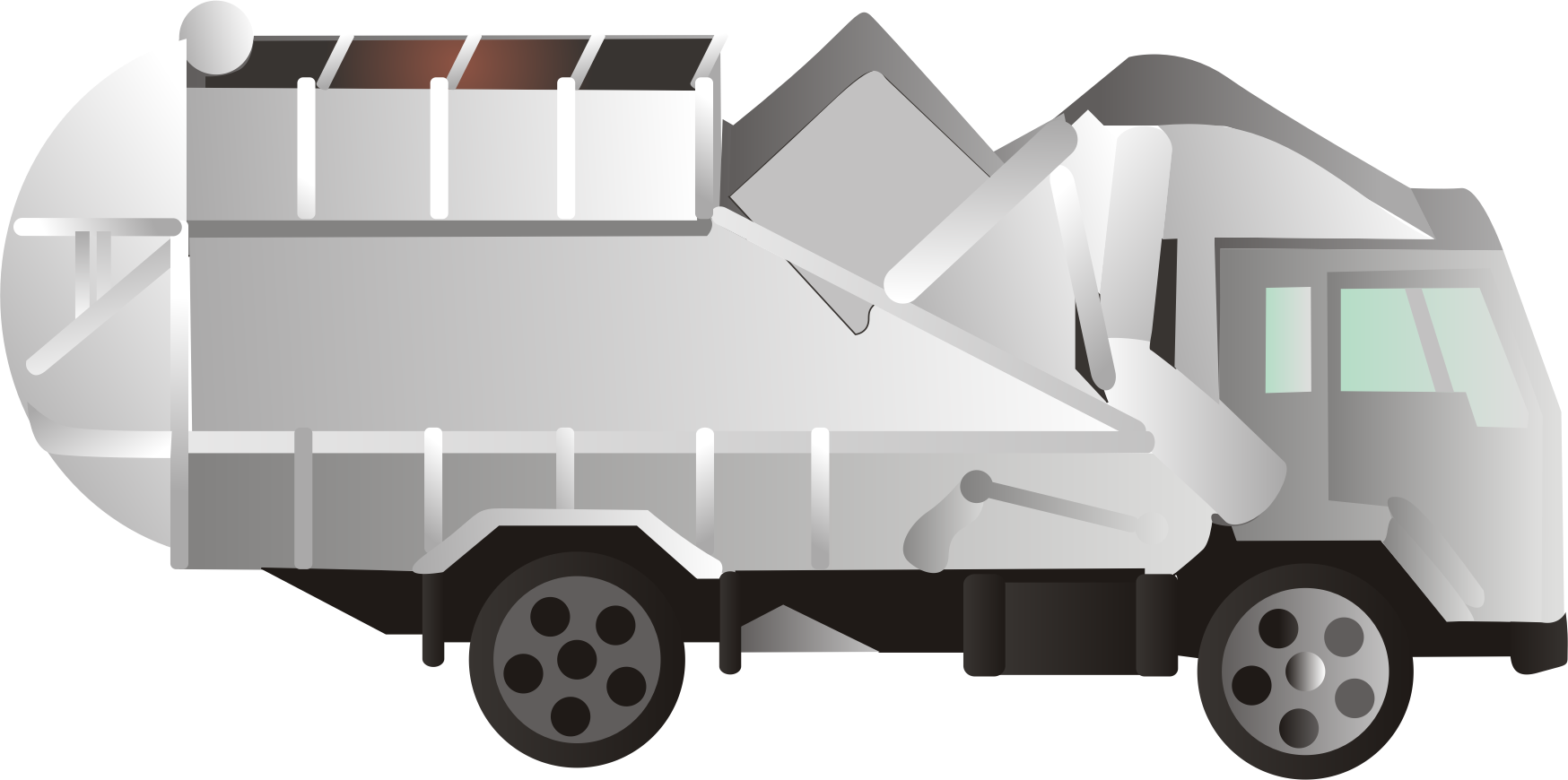 BIG IMAGE (PNG) - Garbage Truck Clipart