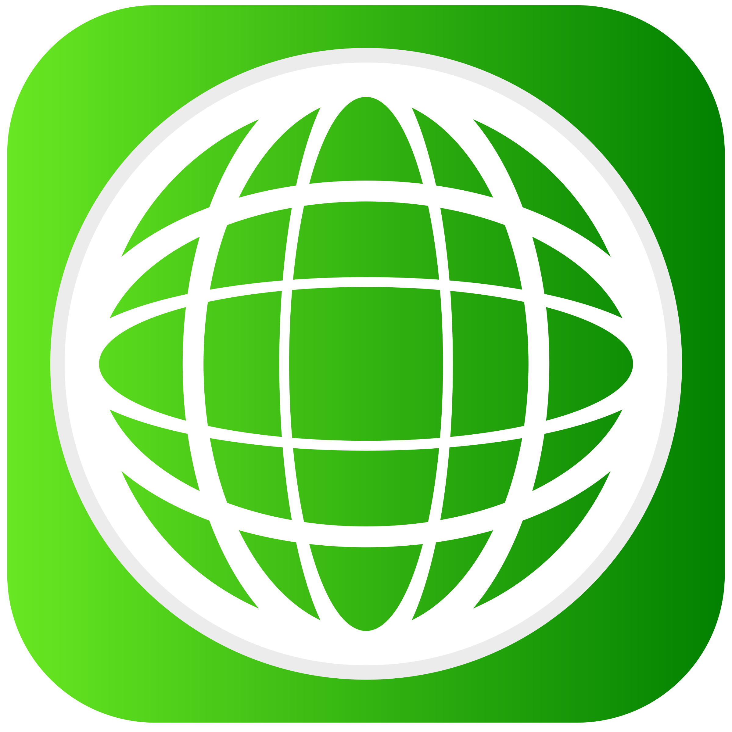 Green globe with sprout. Clic