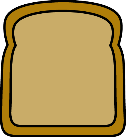 Big Slice of Bread - Clip Art Bread