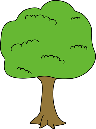 Trees clip art coloring pages