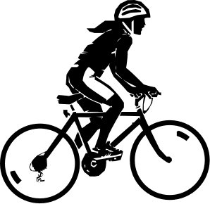 bike-rider-girl-w-helmet - Cyclist Clipart