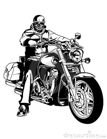 Vintage Motorcycle Clipart Bl