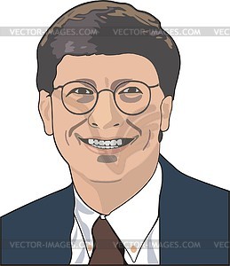 Bill Gates - vector clipart