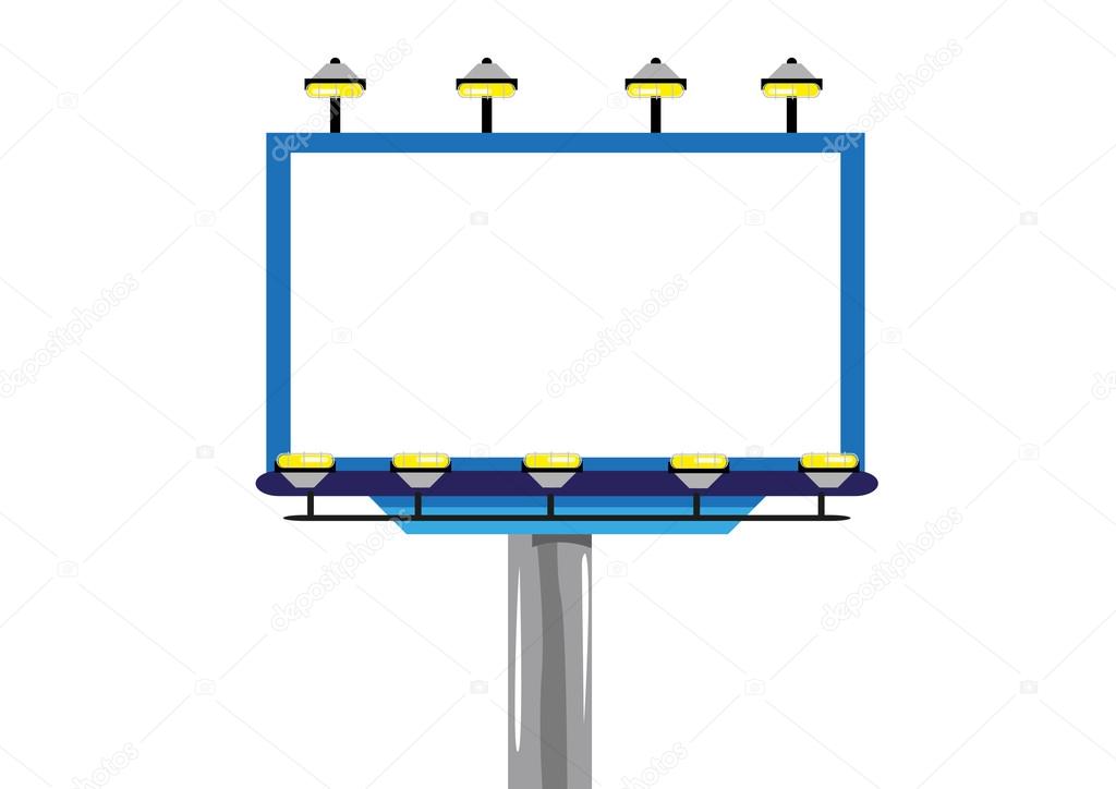 Billboard for Ads and promotion frame template Isolated. Editable Clip Art.  u2014 Stock Vector