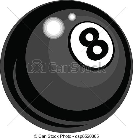 ... Billiards Eight Ball Vect - 8 Ball Clipart