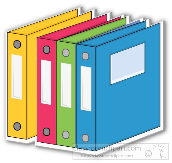 binder many colors clipart .