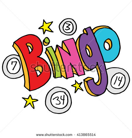 An image of a bingo message with numbers and stars.