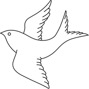 Bird Clipart Image Bird In Flight Outline Drawing Coloring Page