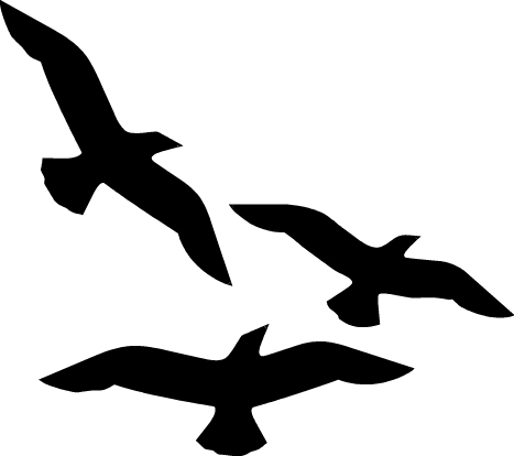 Birds Flying Silhouette Clip  - Bird Silhouette Clip Art