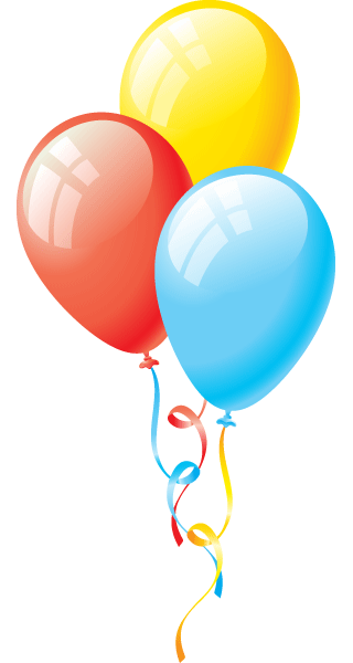 Free Three Colorful Balloons 