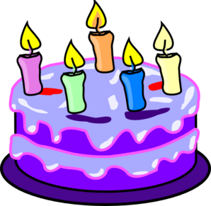 Birthday Cake 5 Candles Clipa