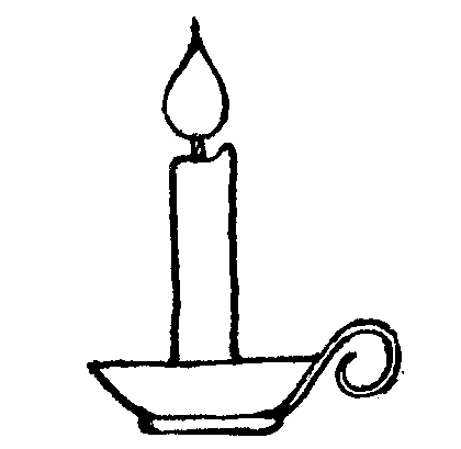 birthday candle clip art black and white
