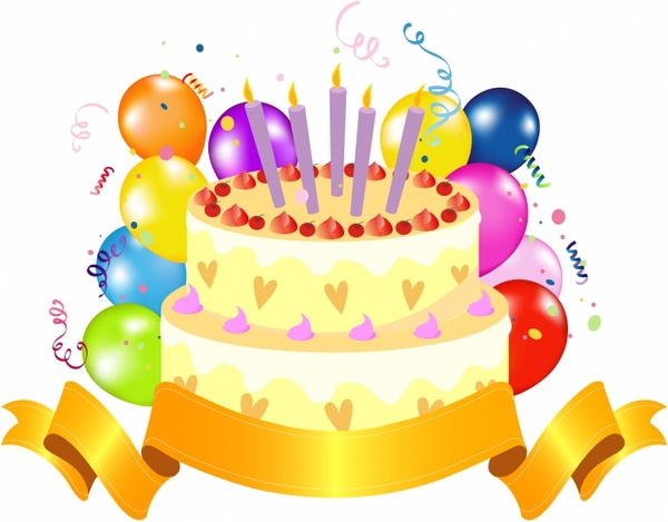 Clip art of birthday cake - C