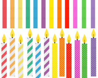 Birthday Candles Digital Clip Art Commercial Use - Instant Download - DP273