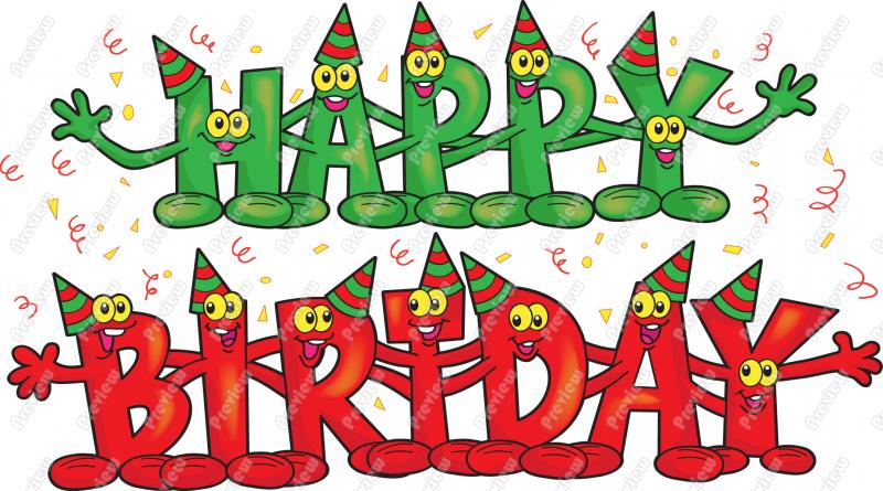 Birthday Clip Art Cute Happy  - Happy Birthday Animated Clipart
