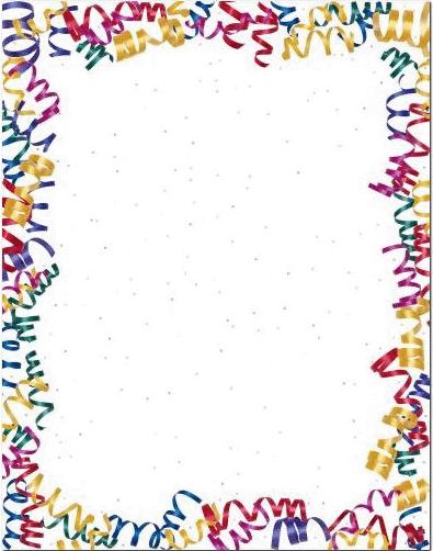 Birthday Confetti Border Clip - Birthday Borders Clip Art
