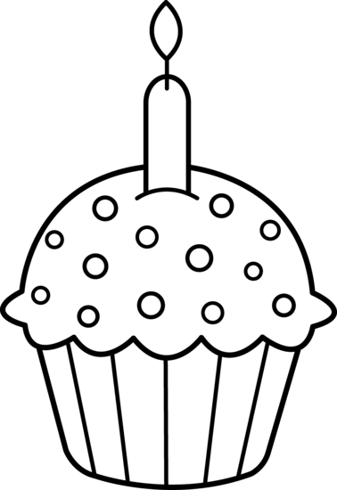 Birthday Cupcake Clip Art Black And White Download Free Birthday