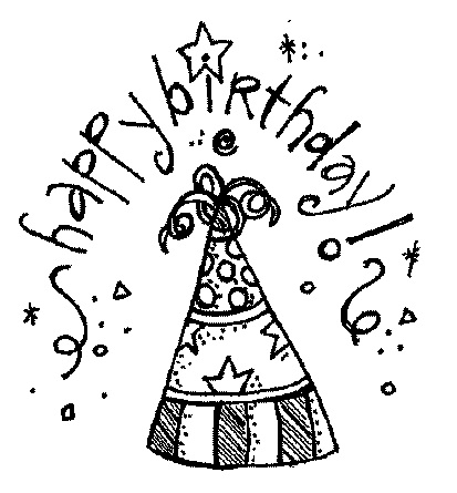 Happy Birthday Clip Art Black