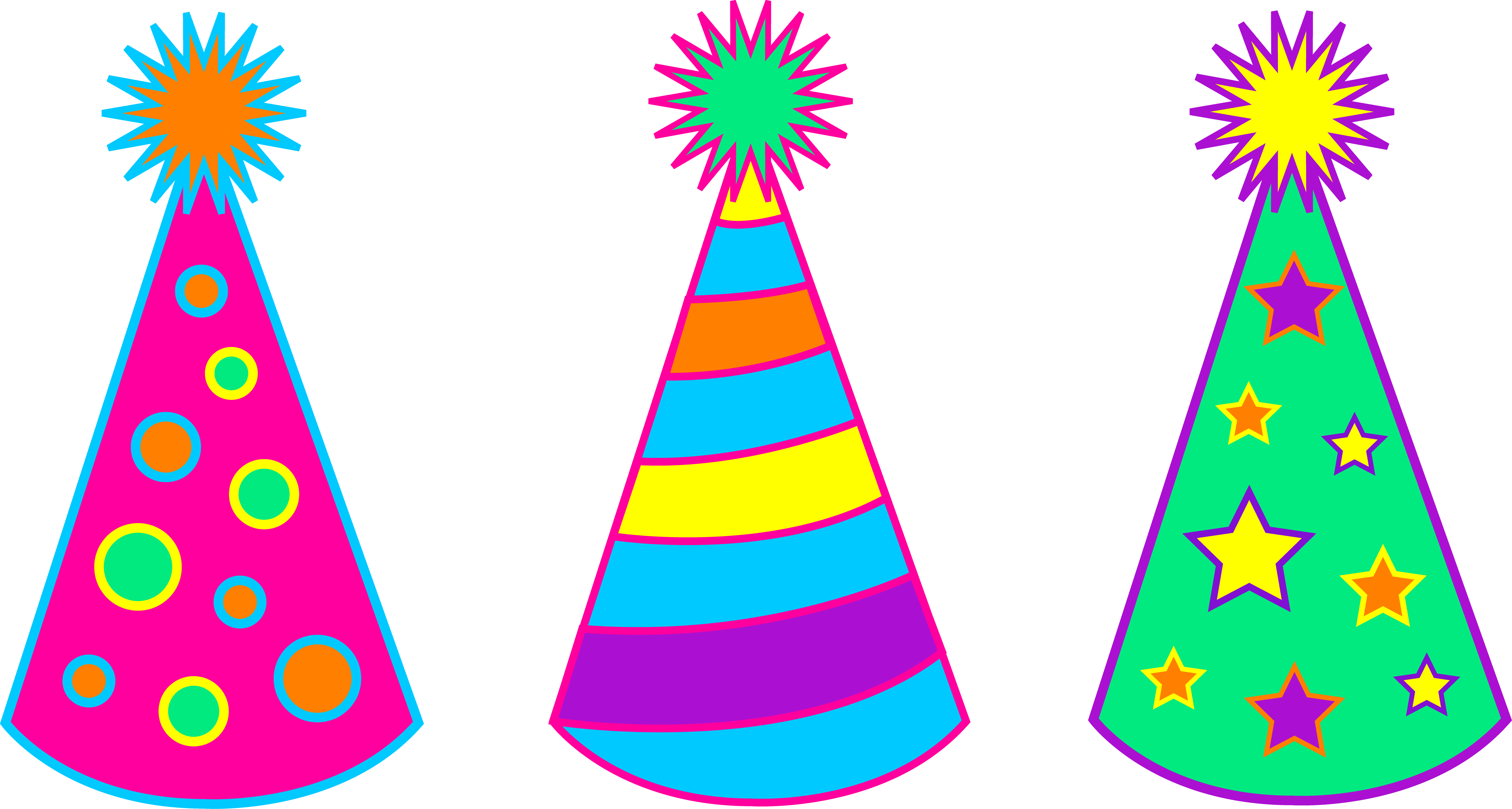 party hat clip art black and 