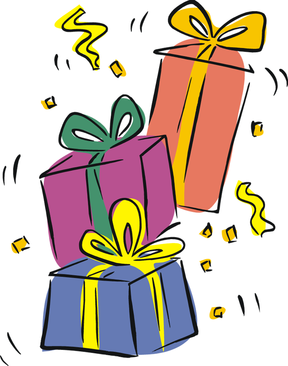 Birthday present clipart for 