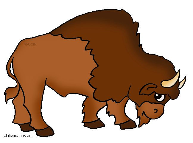 bison on praire clipart. Buff - Clipart Buffalo
