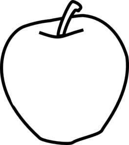 black and white apple tree clipart