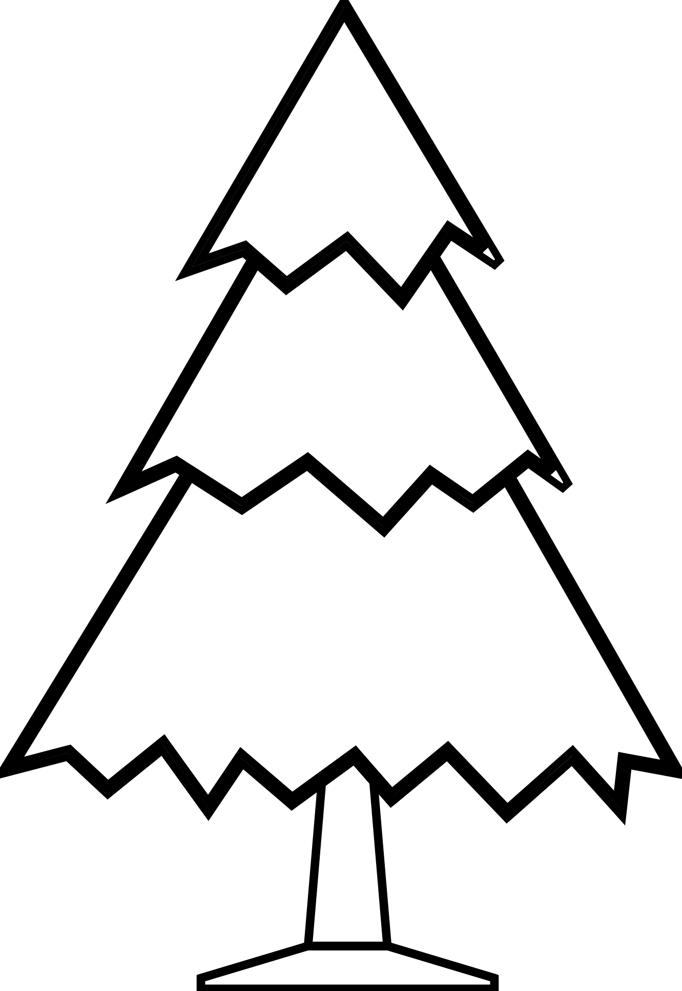 black and white oak tree clip - Christmas Tree Clip Art Black And White