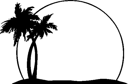black and white tree clipart - Clipart Of Palm Trees