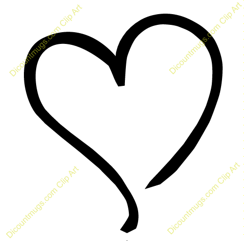 black outline heart clipart - Heart Outline Clipart