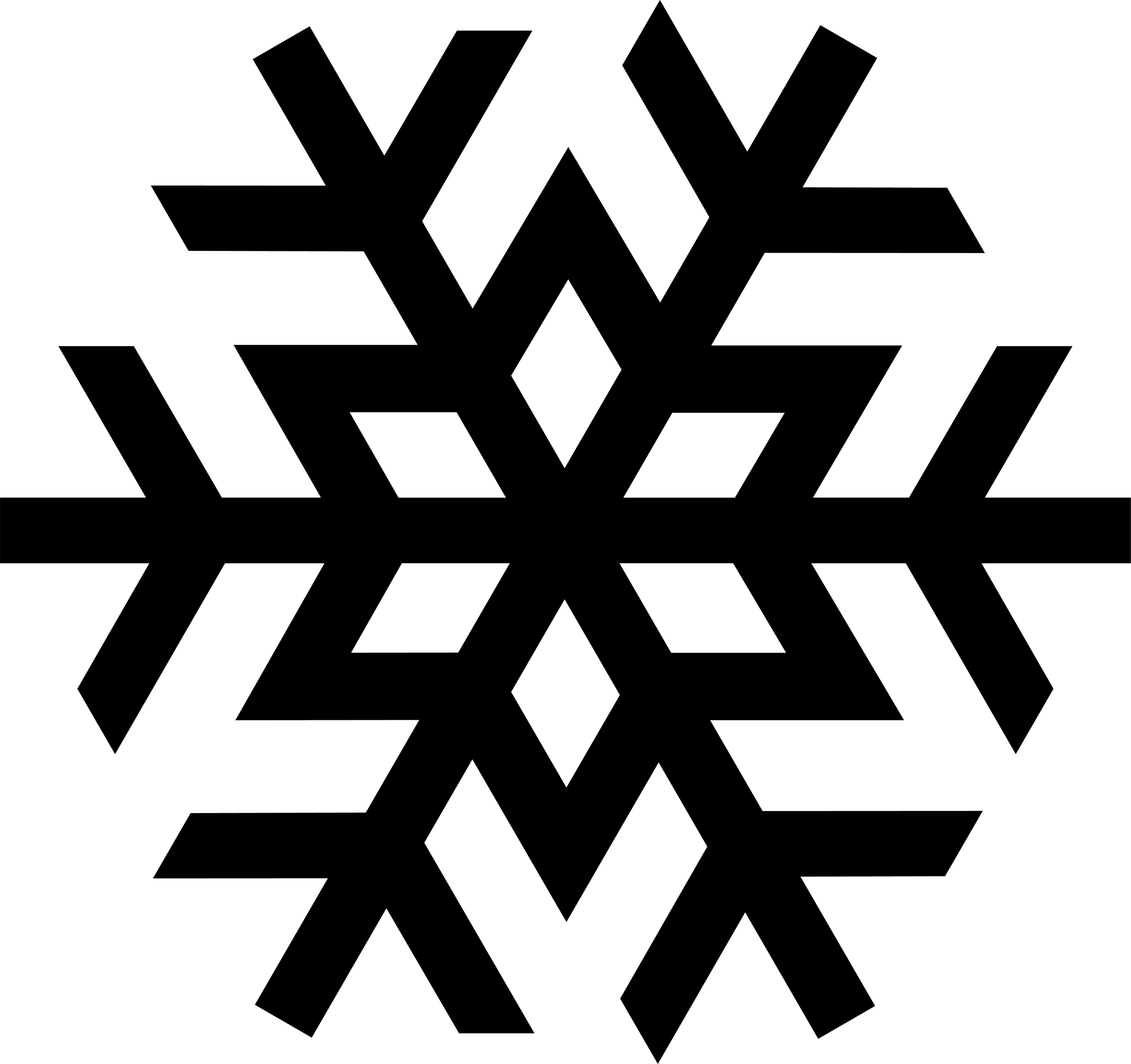 black snowflake clipart - Snowflake Clipart