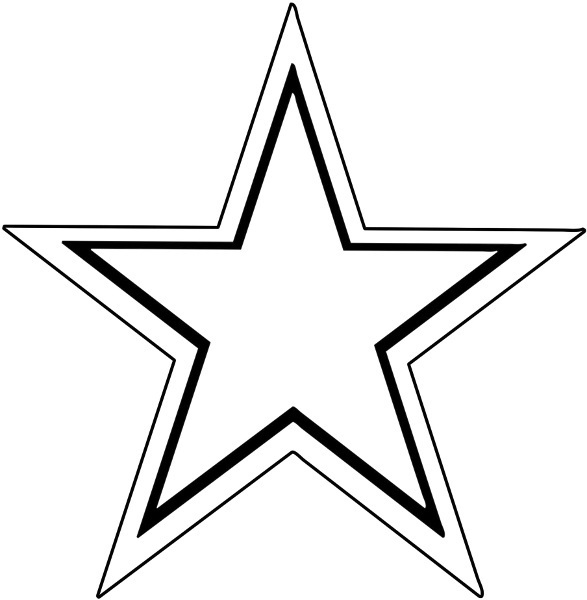 black star outline - Star Outline Clip Art