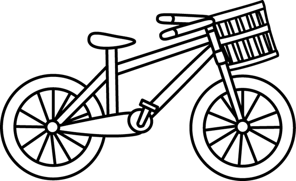 Black u0026amp; White Bicycle - Clip Art Bike